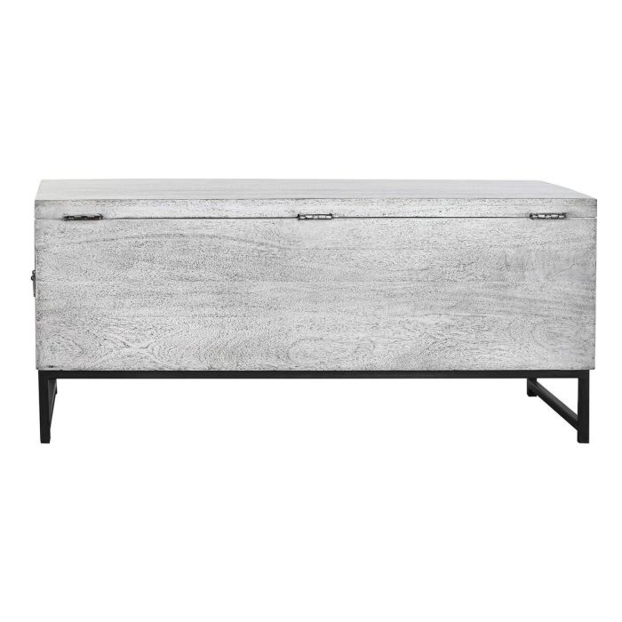 Baúl DKD Home Decor Cerámica Gris Blanco Madera de mango (116 x 40 x 50 cm) 1