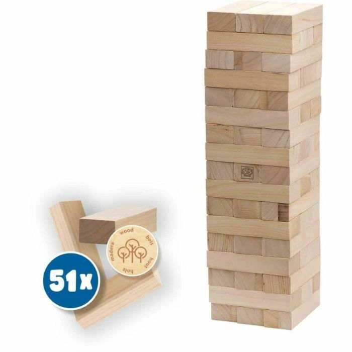 SES Creative SES8710341023133 XXL Tumbling Tower - Juego de Habilidad Gigante para Exterior, Ideal para Niños y Adultos 4 SES Creative SES8710341023133 XXL Tumbling Tower - Juego de Habilidad Gigante para Exterior, Ideal para Niños y Adultos 4