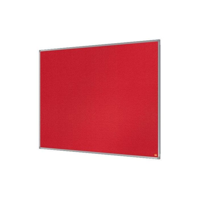 Tablero Fieltro Nobo Essence Marco Aluminio 90X120 Cm Rojo