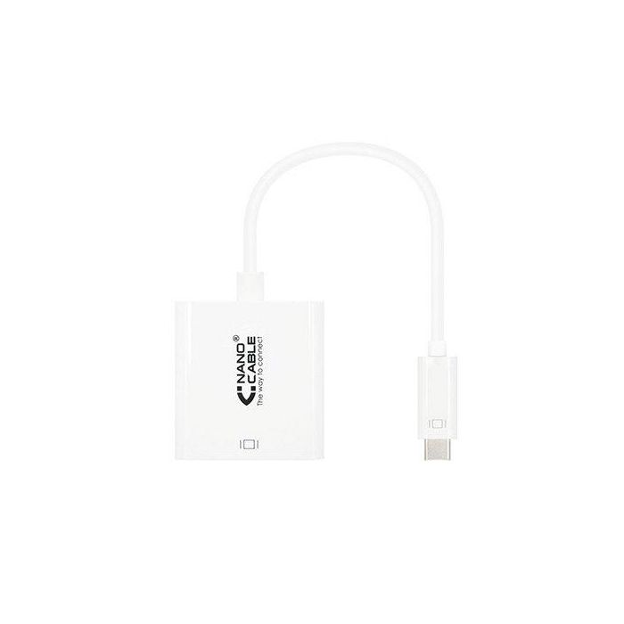 Adaptador USB-C a HDMI NANOCABLE 10.16.4102 15 cm Blanco Adaptador USB-C a HDMI NANOCABLE 10.16.4102 15 cm Blanco