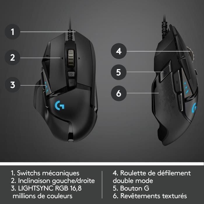 Ratón Logitech 910-005471 Negro 16000 dpi 25600 dpi 5