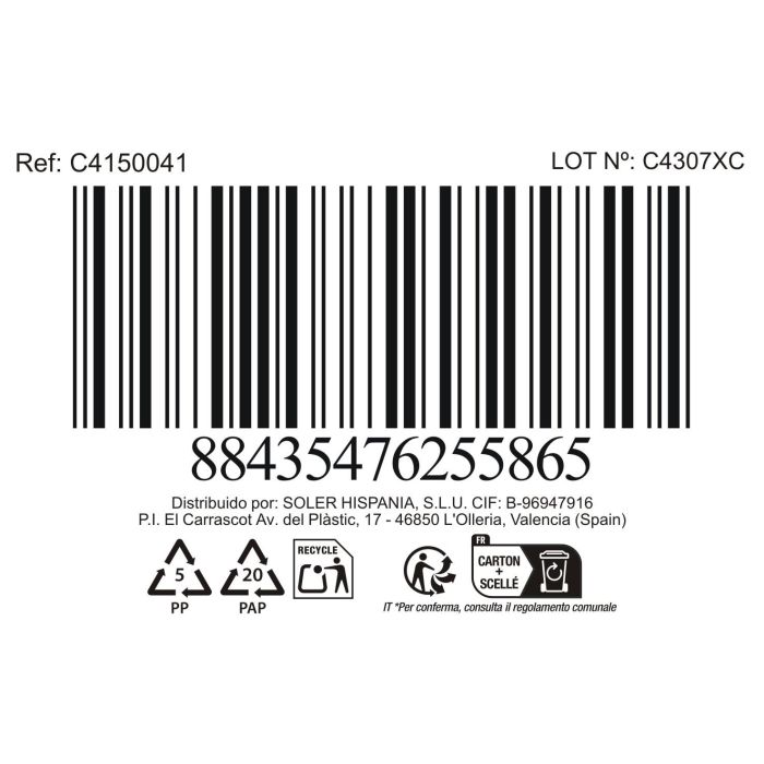 La Mediterranea Plato Llano 24 cm Felit - 24x24x2.3 cm (18 Unidades) 1