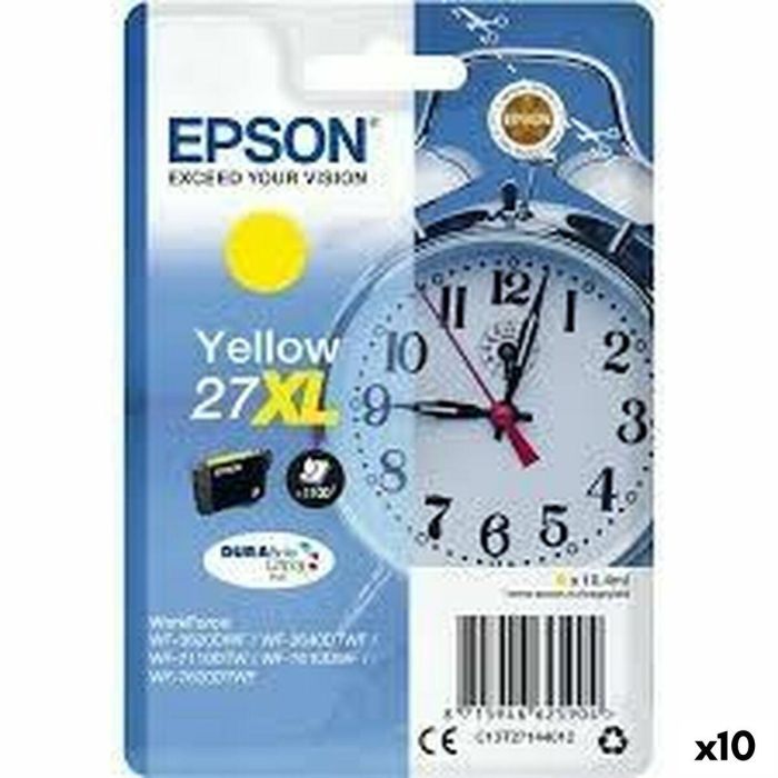Cartucho de Tinta Compatible Epson WF-3000 7000 - Nº27XL Amarillo (10 Unidades)