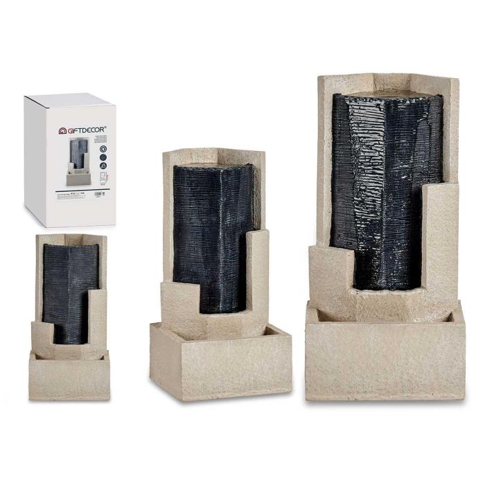 Fuente de Resina Grande Triángulo Giftdecor 17x48.5x25 cm, Marrón/Negro Fuente de Resina Grande Triángulo Giftdecor 17x48.5x25 cm, Marrón/Negro