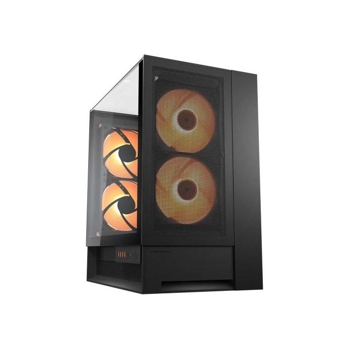 COUGAR OmnyX Torre Midi PC Gaming ARGB Negra - Compatible ATX, micro ATX, Mini-ITX con ventana lateral