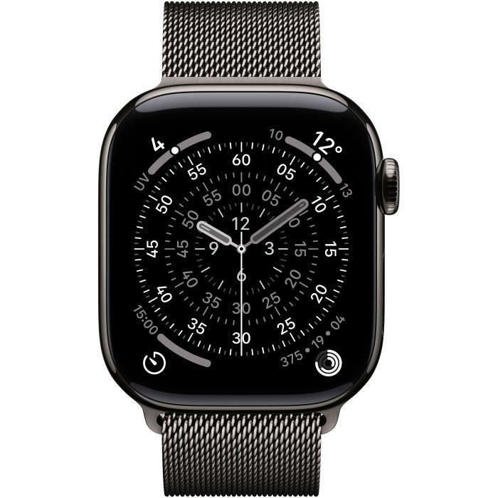 Apple MF8U4ZRA Watch Series 11 GPS + Cellular - Caja de titanio gris pizarra de 42 mm - Correa Milanese Loop gris pizarra 1