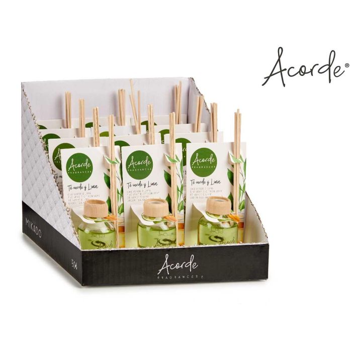 Mikado 50 ml - Varilla Té Verde y Lima - Vidrio, Madera - Acorde (12 Unidades) 2 Mikado 50 ml - Varilla Té Verde y Lima - Vidrio, Madera - Acorde (12 Unidades) 2