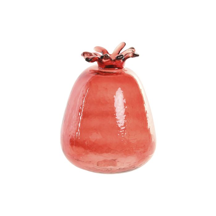 DKD Home Decor Jarrón Moderno de Cristal Granate 18 x 22.5 x 18 cm