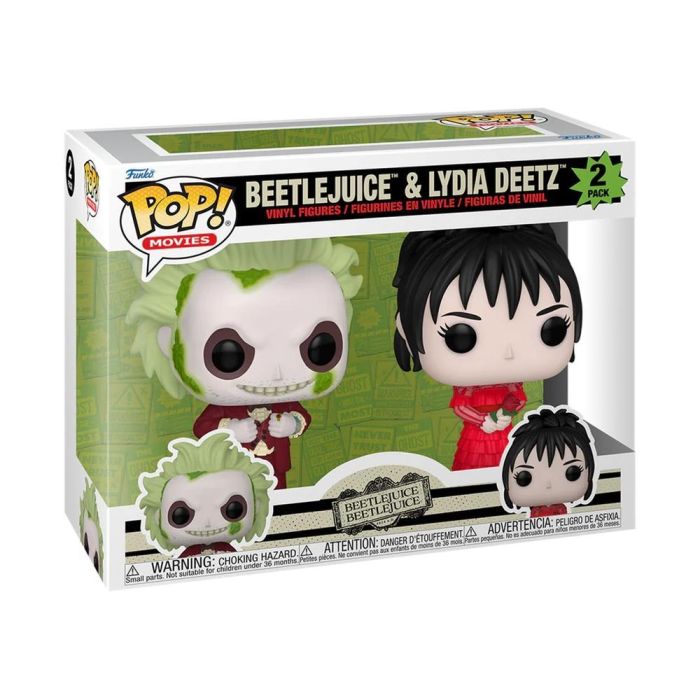 Funko Pop! Cine: Colección Beetlejuice Beetlejuice - Pack de Boda 2 Figuras de Vinilo con Beetlejuice y Lydia Deetz 1 Funko Pop! Cine: Colección Beetlejuice Beetlejuice - Pack de Boda 2 Figuras de Vinilo con Beetlejuice y Lydia Deetz 1