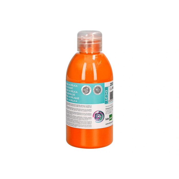 Liderpapel Pintura Acrilica Bote 250 ml Naranja 5