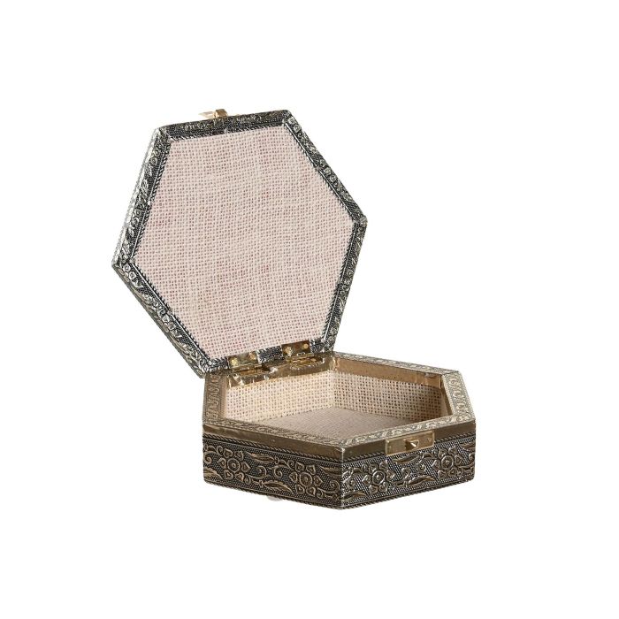 Joyero Indio DKD Home Decor Champan Natural 18 x 5 x 18 cm