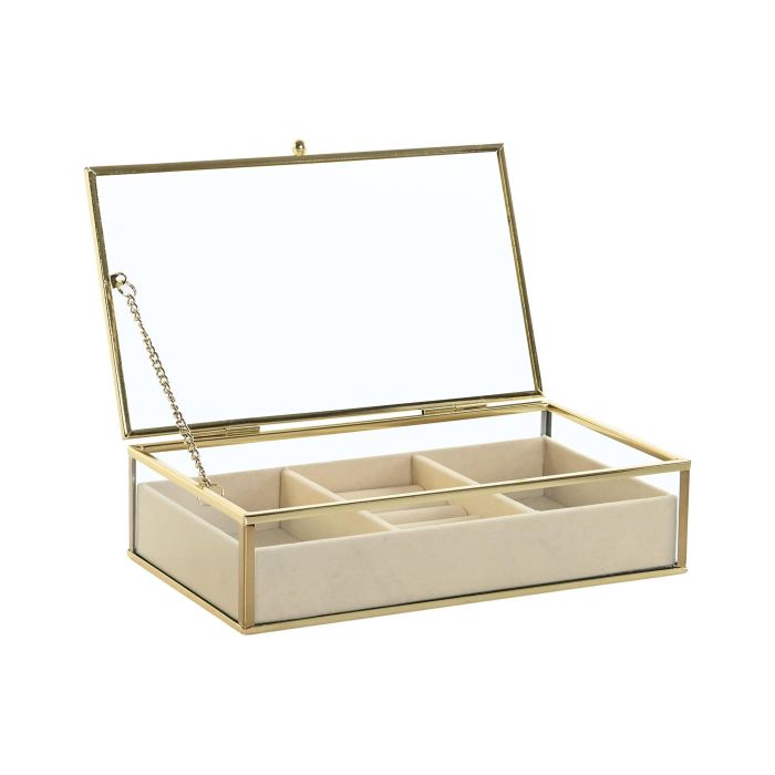 Joyero Moderno DKD Home Decor Dorado 13 x 5.5 x 21 cm Joyero Moderno DKD Home Decor Dorado 13 x 5.5 x 21 cm