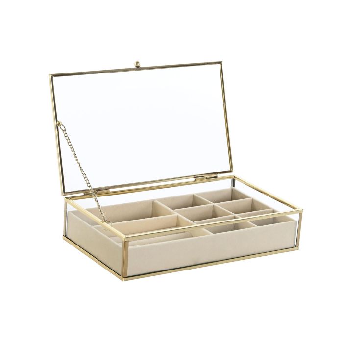 Joyero Moderno DKD Home Decor Dorado 14 x 6 x 24 cm Joyero Moderno DKD Home Decor Dorado 14 x 6 x 24 cm