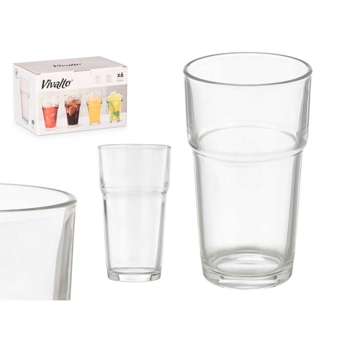 Vaso Cristal Apilable 370Ml Vivalto 8X13CM (48 Unidades) Vaso Cristal Apilable 370Ml Vivalto 8X13CM (48 Unidades)