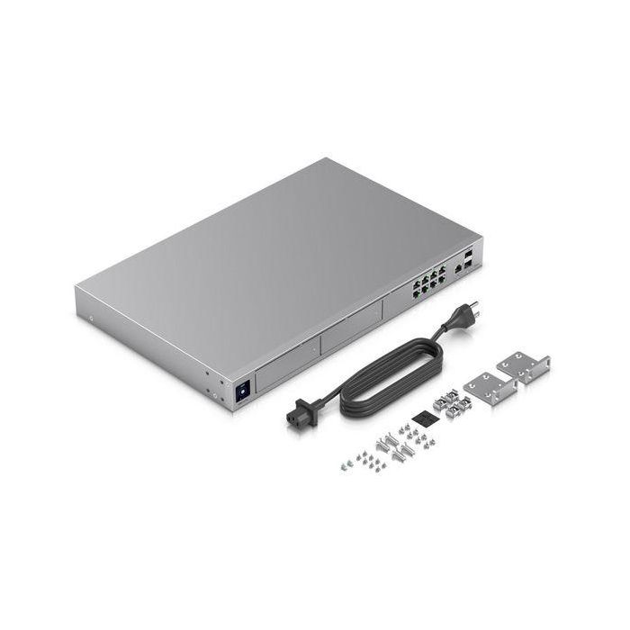 Ubiquiti 10 Gbps SFP+ LAN / WAN, 8x GbE RJ45 LAN, 2.5 GbE RJ45 WAN, 2x 3.5" NVR HDD bays, 128 GB SSD, 1.3" screen, Aluminium CNC, SGCC steel, UK 7 Ubiquiti 10 Gbps SFP+ LAN / WAN, 8x GbE RJ45 LAN, 2.5 GbE RJ45 WAN, 2x 3.5" NVR HDD bays, 128 GB SSD, 1.3" screen, Aluminium CNC, SGCC steel, UK 7