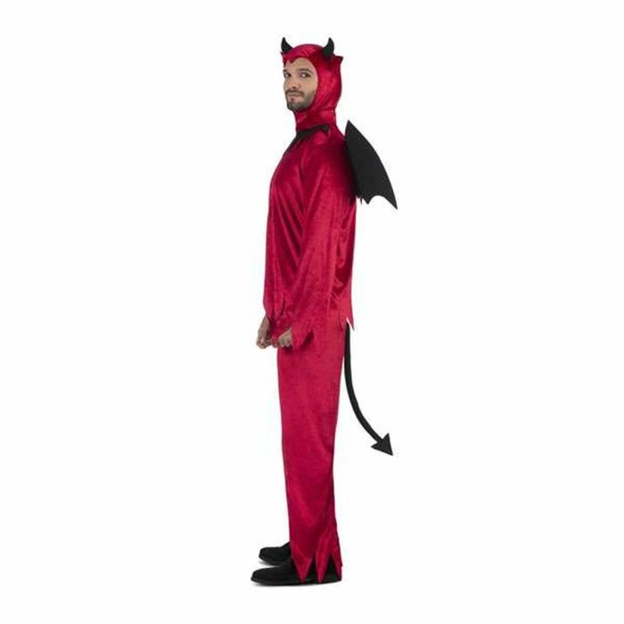 Disfraz diablo gorro, alas, camisa y pantalón con cola talla s 4