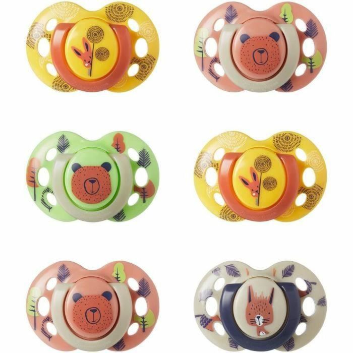Chupetes - TOMMEE TIPPEE - FUN - 6-18 meses - Juego de 6 - Forma Ortodoncia Simétrica - Silicona sin BPA Chupetes - TOMMEE TIPPEE - FUN - 6-18 meses - Juego de 6 - Forma Ortodoncia Simétrica - Silicona sin BPA