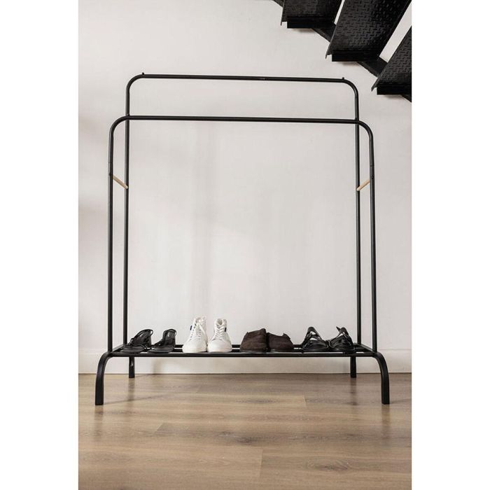 Perchero de Pie Newlux Hangy Duo 30 Negro Metal 115 x 50 x 150 cm 4