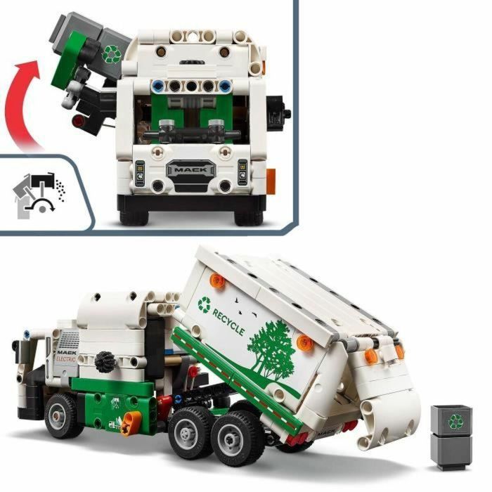 LEGO 42167 Technic Camión de Basura Eléctrico Mack LR, Camión Eléctrico de Juguete, Vehículo de Reciclaje 4