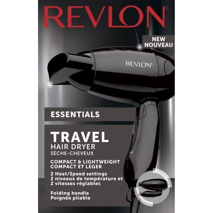 Revlon RVDR5305E Secador de viaje - 1200 W - 2 calores - 2 velocidades - Asa plegable - Doble voltaje 5