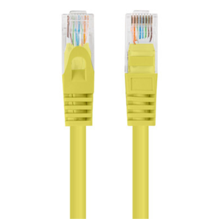 Lanberg Latiguillo Cable de Red U/UTP Cat.6 de 750 cm Amarillo para Redes Ethernet Alto Rendimiento 250 MHz con Conductor CCA