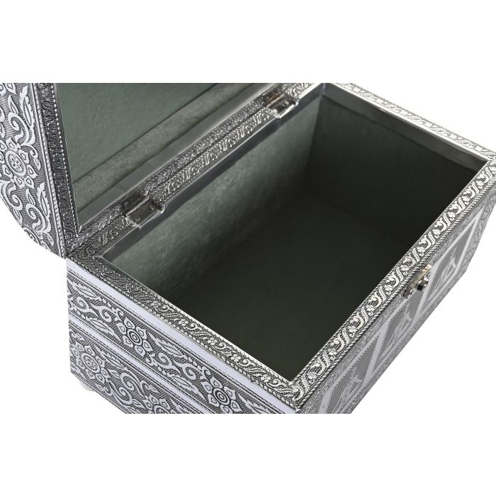 DKD Home Decor Joyero Arabe Plateado Verde Jade 15 x 18 x 25 cm Chakras 1
