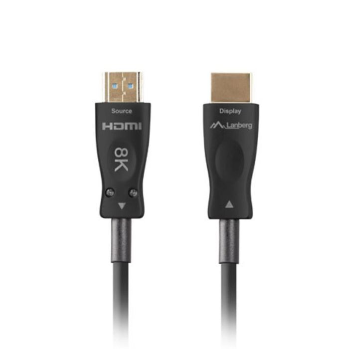 LANBERG CA-HDMI-30FB-1000-BK Cable HDMI 100 m HDMI Tipo A Macho Negro Versión 2.1 48 Gbit/s 1