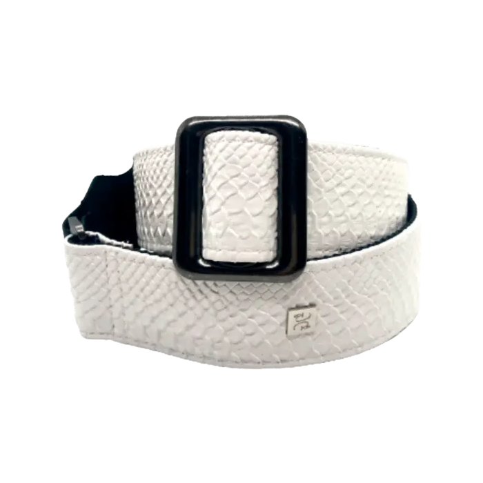 GETM Correa Guitarra Bajo Ariel White Polipiel Nailon Cuero Blanco Ajustable 165cm 1 GETM Correa Guitarra Bajo Ariel White Polipiel Nailon Cuero Blanco Ajustable 165cm 1