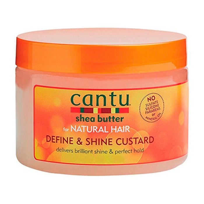 Cantu FOR NATURAL HAIR define & shine custard - Gel de peinado para rizos definidos y brillo, 340 g