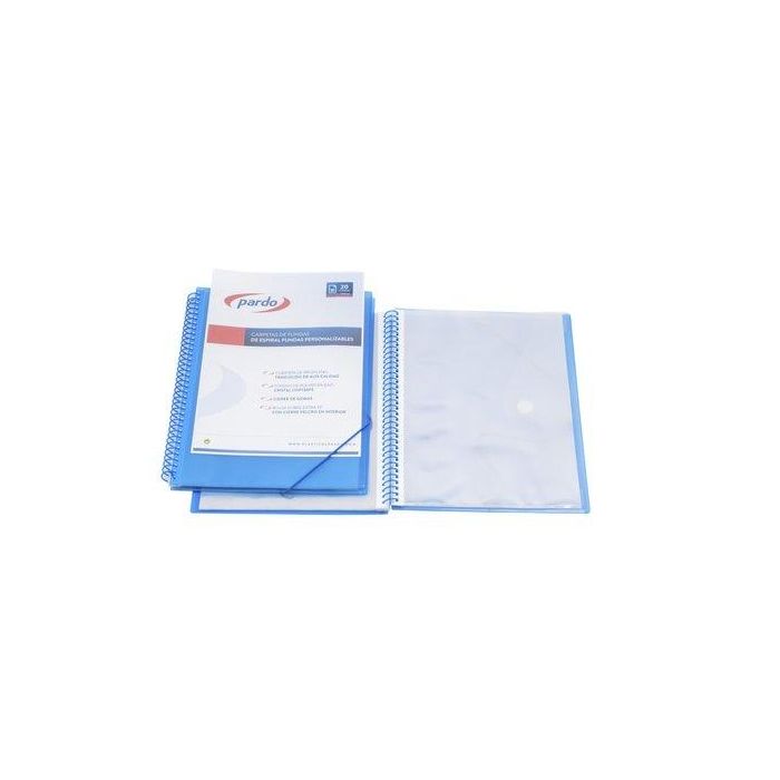 Carpeta Fundas (Tarifario) Pardo Studio Style Espiral Pp A4 50 F. Azul