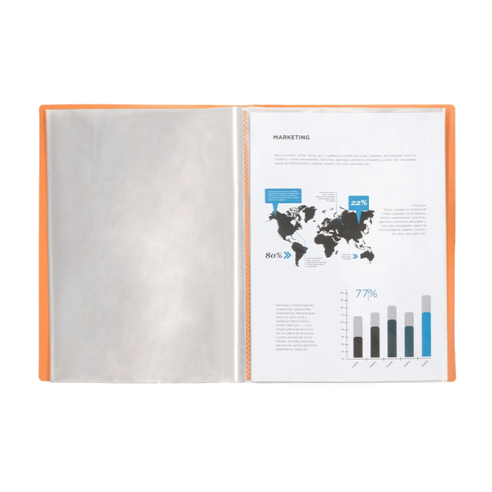 Liderpapel Carpeta Escaparate 80 Fundas Polipropileno DIN A4 Naranja Fluor Opaco 4 Liderpapel Carpeta Escaparate 80 Fundas Polipropileno DIN A4 Naranja Fluor Opaco 4