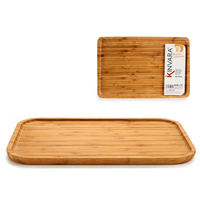 Tabla de Bambú Grande Rectangular para Aperitivos 36x24 cm Kinvara (12 Unidades) Tabla de Bambú Grande Rectangular para Aperitivos 36x24 cm Kinvara (12 Unidades)
