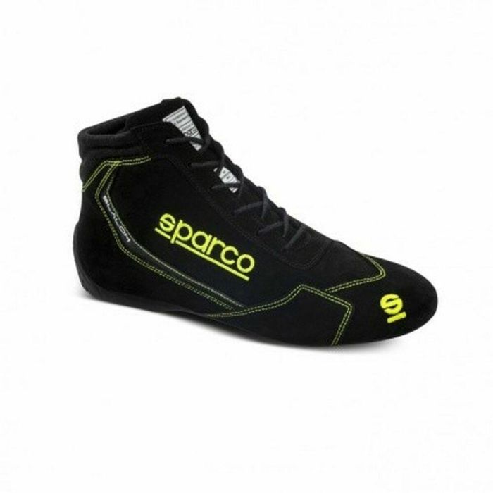 Sparco S00129543NRGF Botines Slalom 2022 Competición FIA 8856-2018 Protección Calor y Llamas Talla 43 Negro-Amarillo