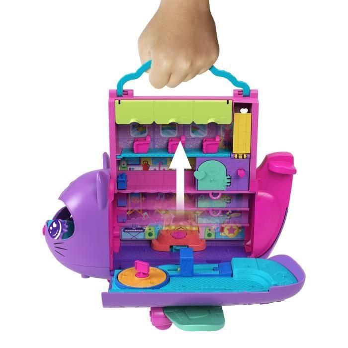 Polly Pocket - Avión Gatito Transformable - Caja con 2 minifiguras HWP19 4