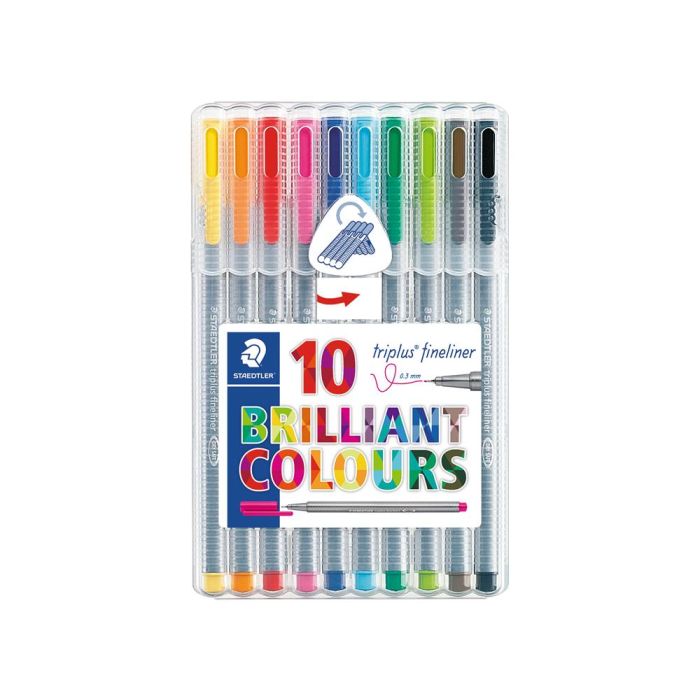 Rotulador Staedtler Triplus Fineliner 334 Estuche De 10 Unidades Colores Surtidos 1