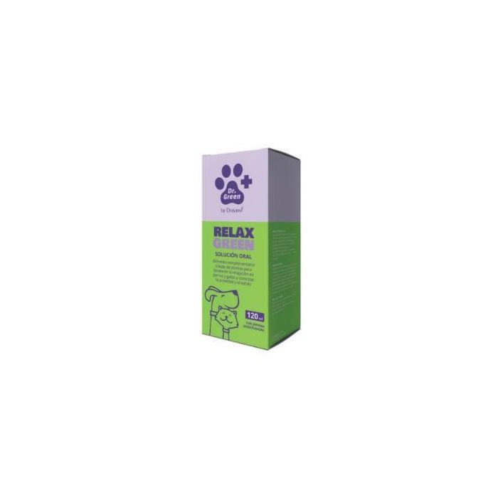 Dr. Green Veterinaria Relaxgreen Perros y Gatos 120 ml - Suplemento Líquido para Bienestar Mental y Emocional Sin Sedación