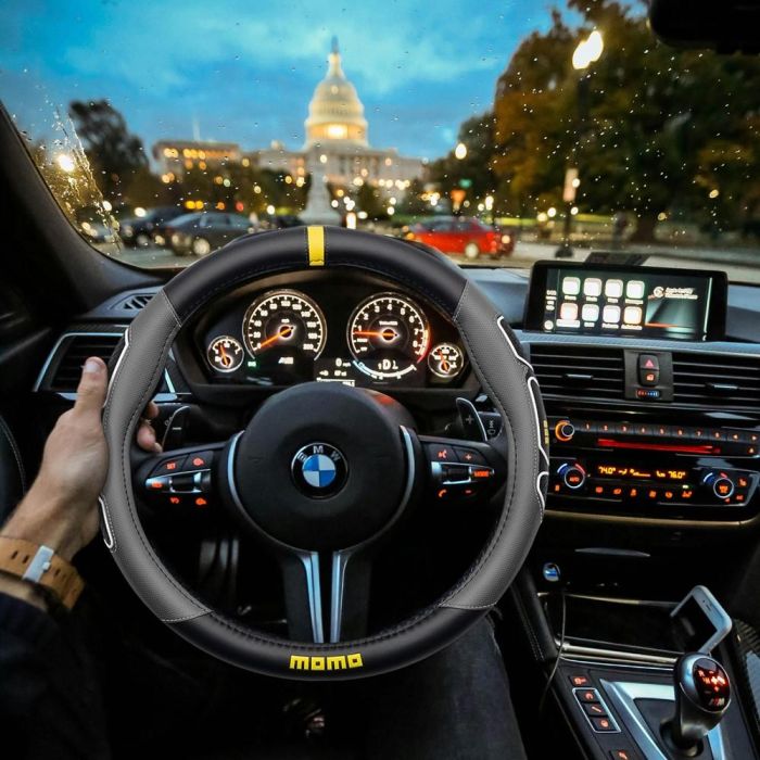 Momo Funda Volante Fun Black-Grey M 38-39 cm MOMLSWC0FUNBG Poliuretano Universal 5 Momo Funda Volante Fun Black-Grey M 38-39 cm MOMLSWC0FUNBG Poliuretano Universal 5