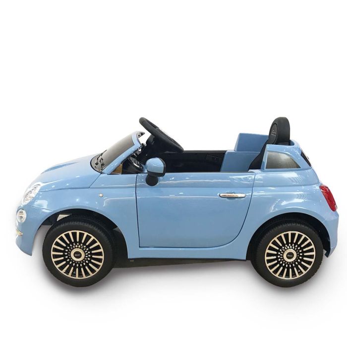 Tachan Fiat 500 6V Coche Eléctrico Infantil con Radio Control 2.4G y Mando para Padres, Batería Recargable, Luces, Sonidos y USB Azul 2 Tachan Fiat 500 6V Coche Eléctrico Infantil con Radio Control 2.4G y Mando para Padres, Batería Recargable, Luces, Sonidos y USB Azul 2