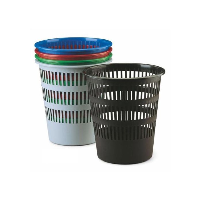 Faibo 307-12 Papelera de plástico, Polipropileno (PP) Negro, Alrededor, 12 L