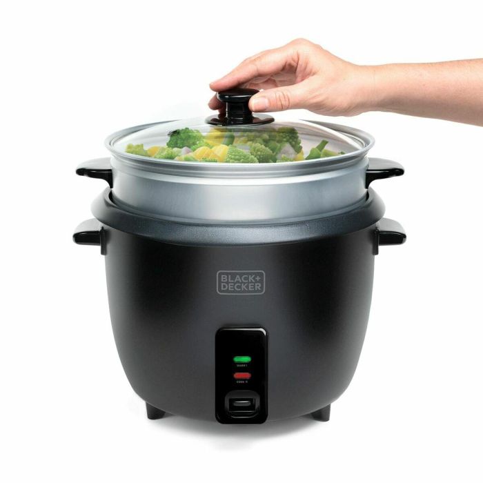 Arrocera Black & Decker BXRC1800E Negro 1,8 L Blanco Aluminio 700 W 13 Arrocera Black & Decker BXRC1800E Negro 1,8 L Blanco Aluminio 700 W 13