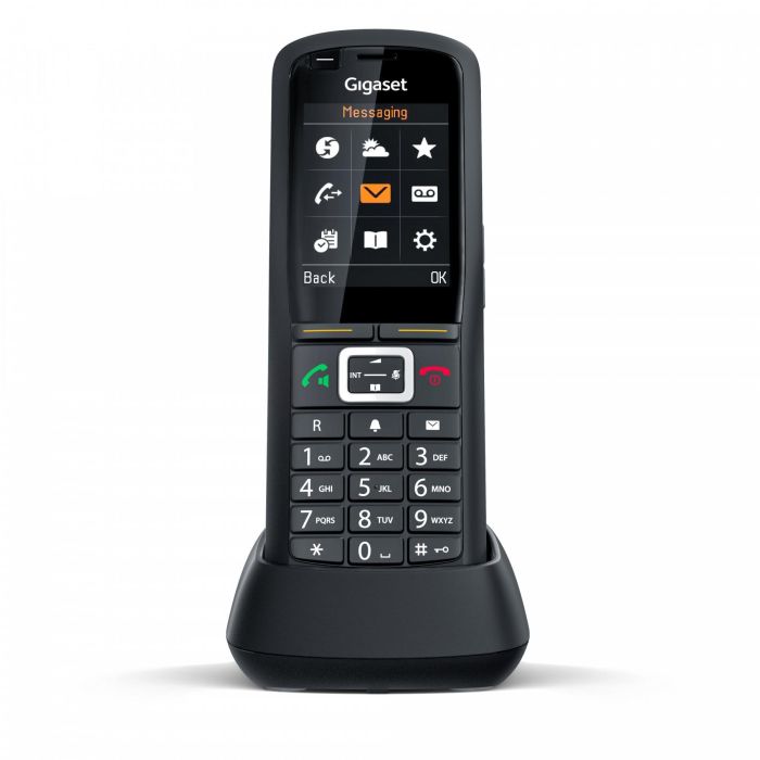 Gigaset R700H Pro Teléfono DECT Inalámbrico Profesional, Resistente Polvo/Golpes/Agua, 13h Conversación, 500 Contactos, Negro 1 Gigaset R700H Pro Teléfono DECT Inalámbrico Profesional, Resistente Polvo/Golpes/Agua, 13h Conversación, 500 Contactos, Negro 1