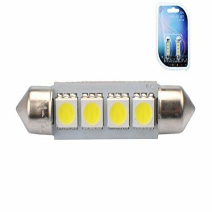 Blister 2X Led L311 W - C5 W 41 mm 4XSmd5050 Canbus Blanco MTECLB311W