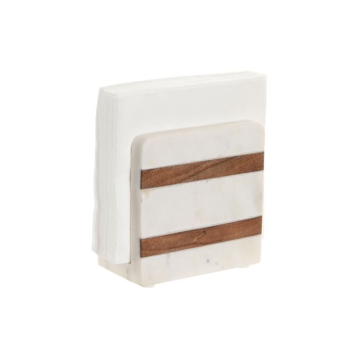 Servilletero Urban DKD Home Decor Blanco Natural 7 x 12.7 x 12.7 cm 2 Servilletero Urban DKD Home Decor Blanco Natural 7 x 12.7 x 12.7 cm 2