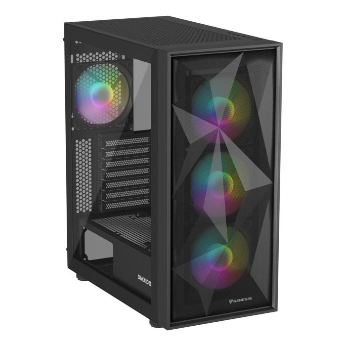 GENESIS Diaxid 605 Carcasa Gaming Midi Tower ARGB, USB-C, Compatible ATX, AIO 420mm, Cristal Templado y Filtro Antipolvo Negro 0 GENESIS Diaxid 605 Carcasa Gaming Midi Tower ARGB, USB-C, Compatible ATX, AIO 420mm, Cristal Templado y Filtro Antipolvo Negro 0