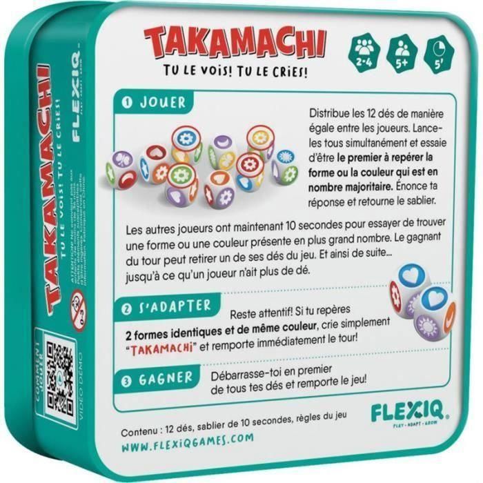 Asmodee Takamachi Juego de Dados Familiar de Observación y Velocidad - Edición para +5 años, 2+ Jugadores, Partidas Rápidas -30 min 3