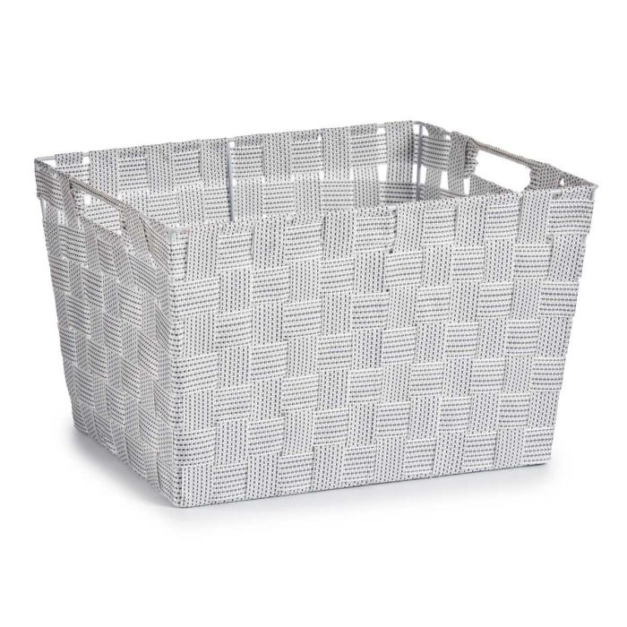 Cesta de Tela Kipit Grande Blanco 35x20x25 cm - Poliéster, 10 litros (12 Unidades) 1 Cesta de Tela Kipit Grande Blanco 35x20x25 cm - Poliéster, 10 litros (12 Unidades) 1