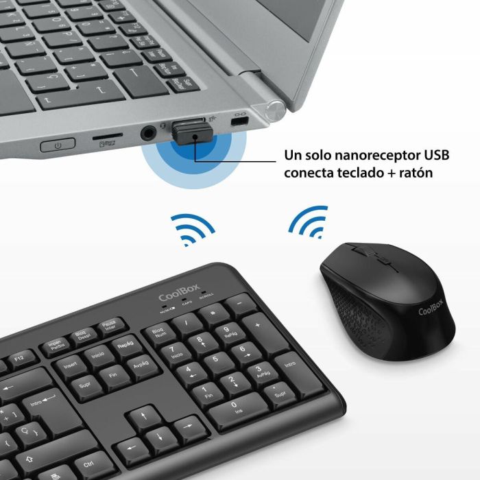 COOLBOX Kit inalambrico multimedia de teclado y raton 3