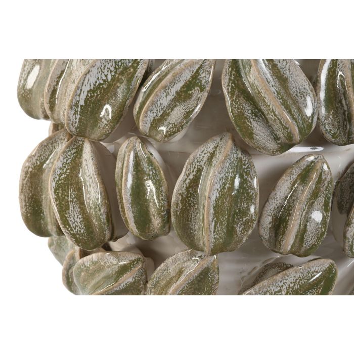 Centro Mesa Tropical DKD Home Decor Blanco Verde 30 x 19 x 30 cm 2