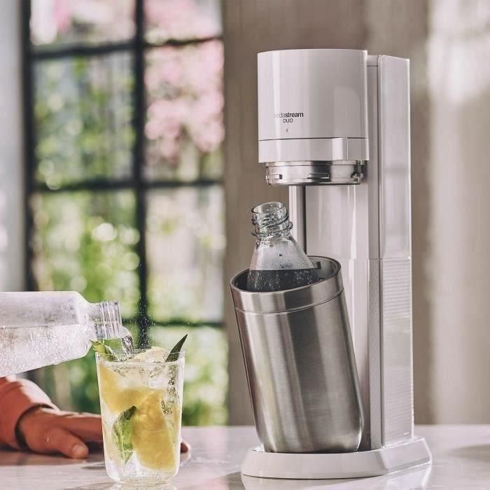 SODASTREAM DUOBICB - Máquina DUO blanca Pack 4 botellas (2 decantadores DUO + 2 Fusible LV) + 1 cilindro de intercambio CQC 4 SODASTREAM DUOBICB - Máquina DUO blanca Pack 4 botellas (2 decantadores DUO + 2 Fusible LV) + 1 cilindro de intercambio CQC 4