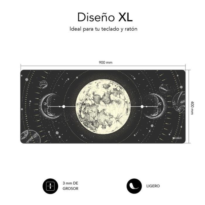 SUBBLIM Alfombrilla Lunar XL Mouse Pad 900x400x3 1 SUBBLIM Alfombrilla Lunar XL Mouse Pad 900x400x3 1